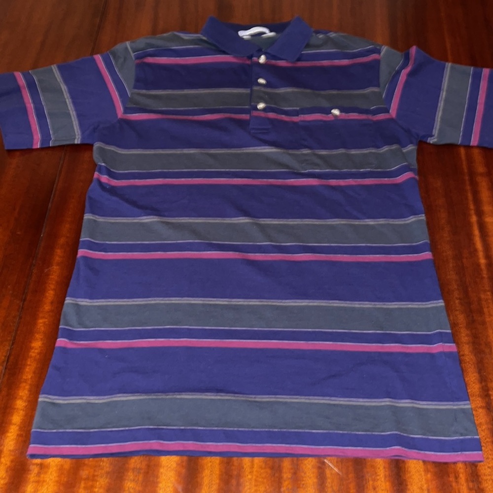 Christian Dior Stripped Polo Size: Small